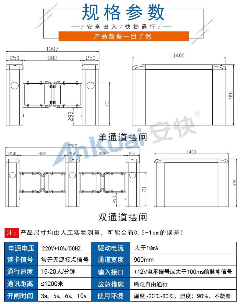 安快橋式擺閘320細節(jié)展示