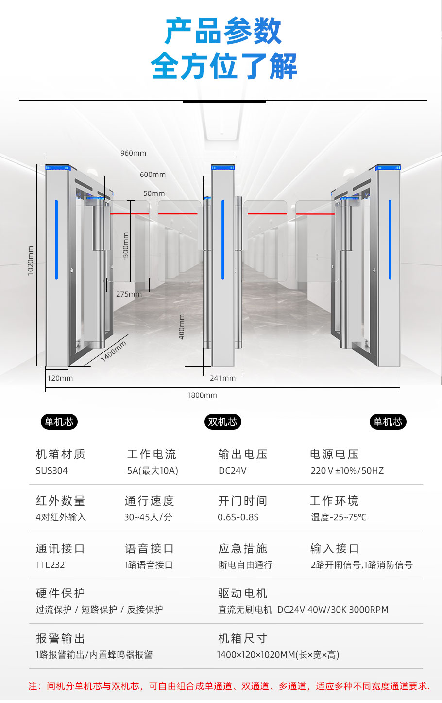 T328擺式速通門